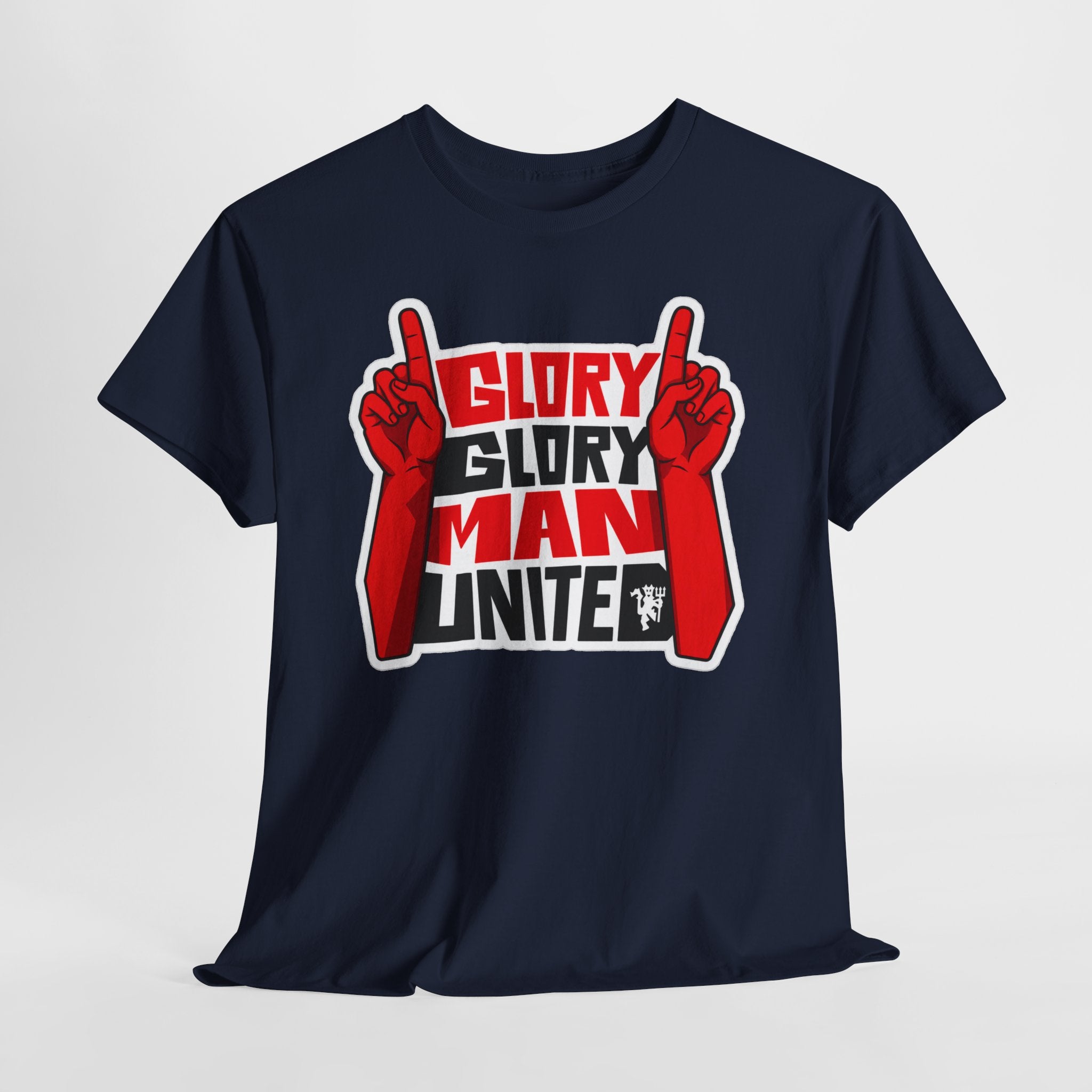 Glory Glory Man United T-Shirt — Retro Red Football Fan Tee