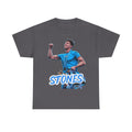 John Stones Manchester City Soccer Fan Tee — Blue Player Graphic T-Shirt