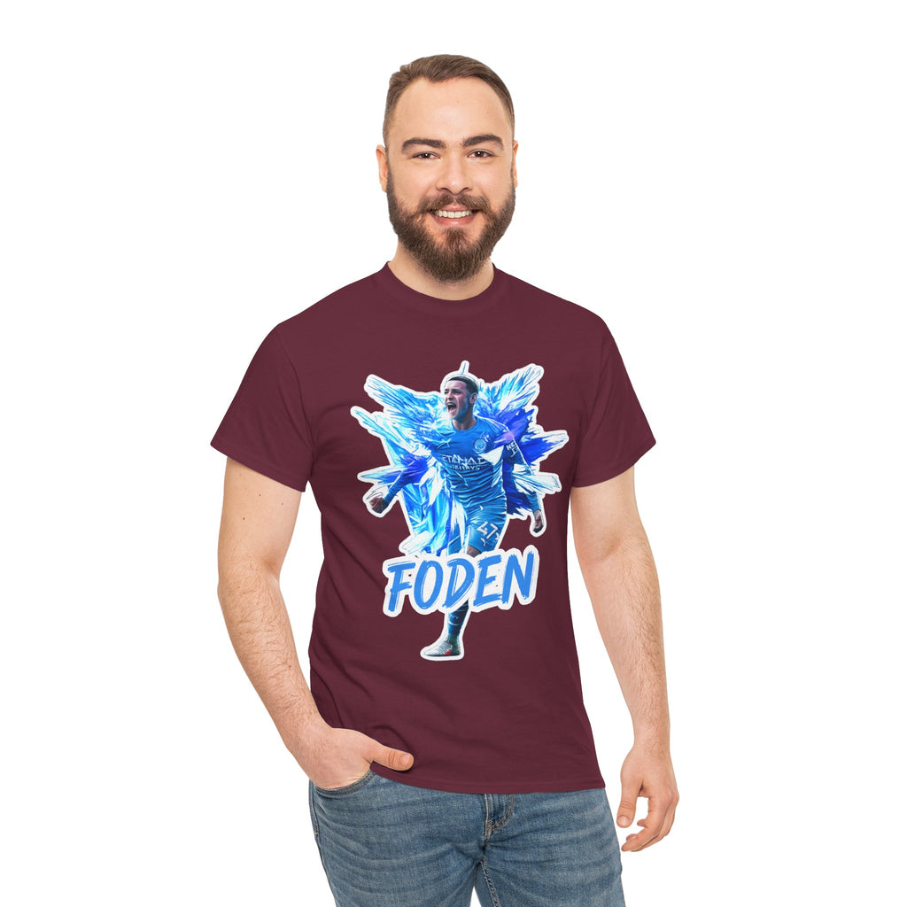Phil Foden Manchester City Soccer T‑Shirt — Blue Graphic Football Fan Tee