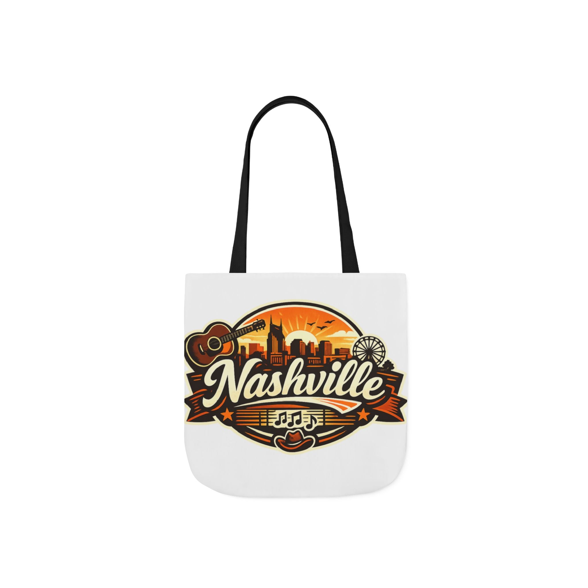 Nashville Sunset Tote Bag — Country Music Skyline Canvas Tote