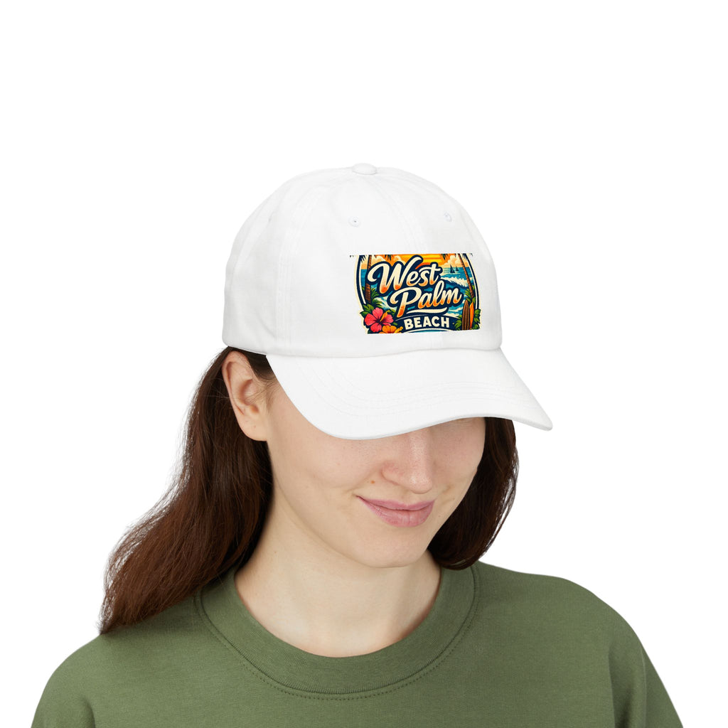 West Palm Beach Dad Cap — Vintage Surfboard Floral Beach Hat