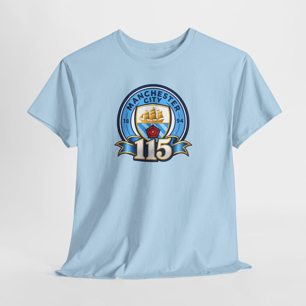 Manchester City 115th Crest Inspired Cotton T-Shirt