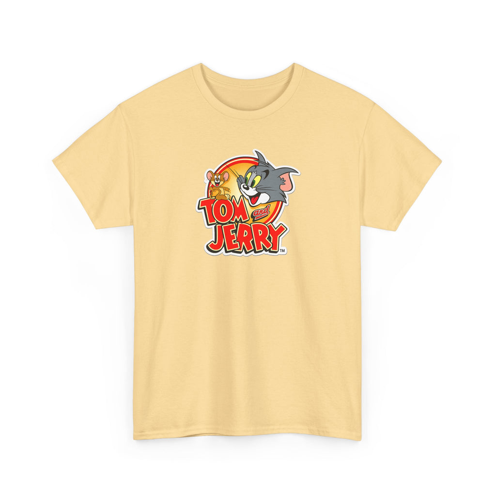 Tom & Jerry Retro Logo Cotton Tee — Classic Cartoon Graphic T-Shirt
