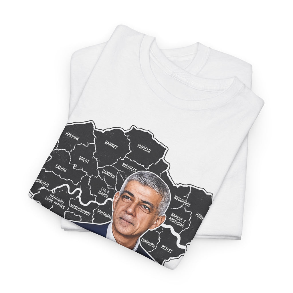 Sadiq Khan Out" Political Protest Tee with Sadiq Khan Graphic T-Shirt