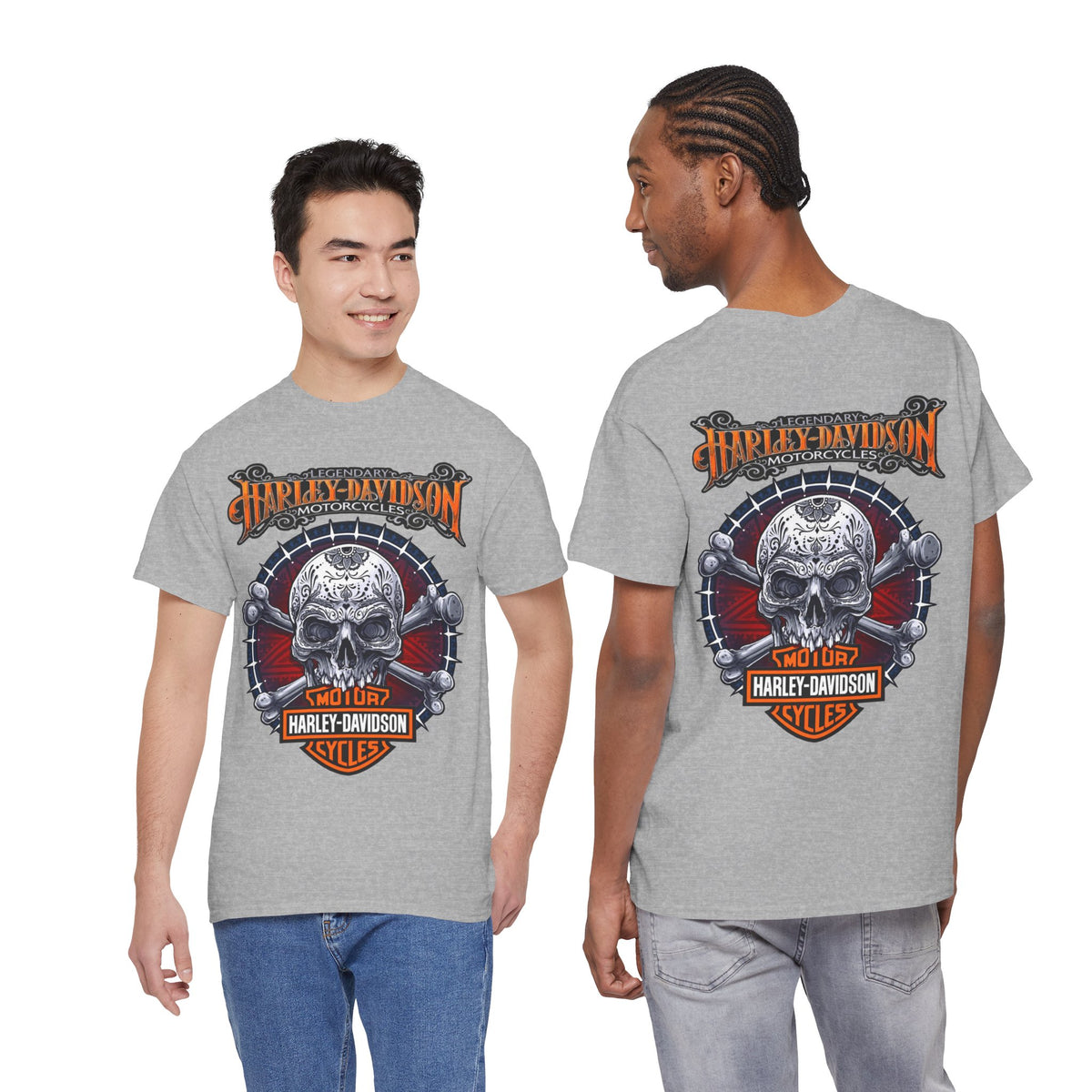 Harley-Davidson Skull Logo Cotton T‑Shirt