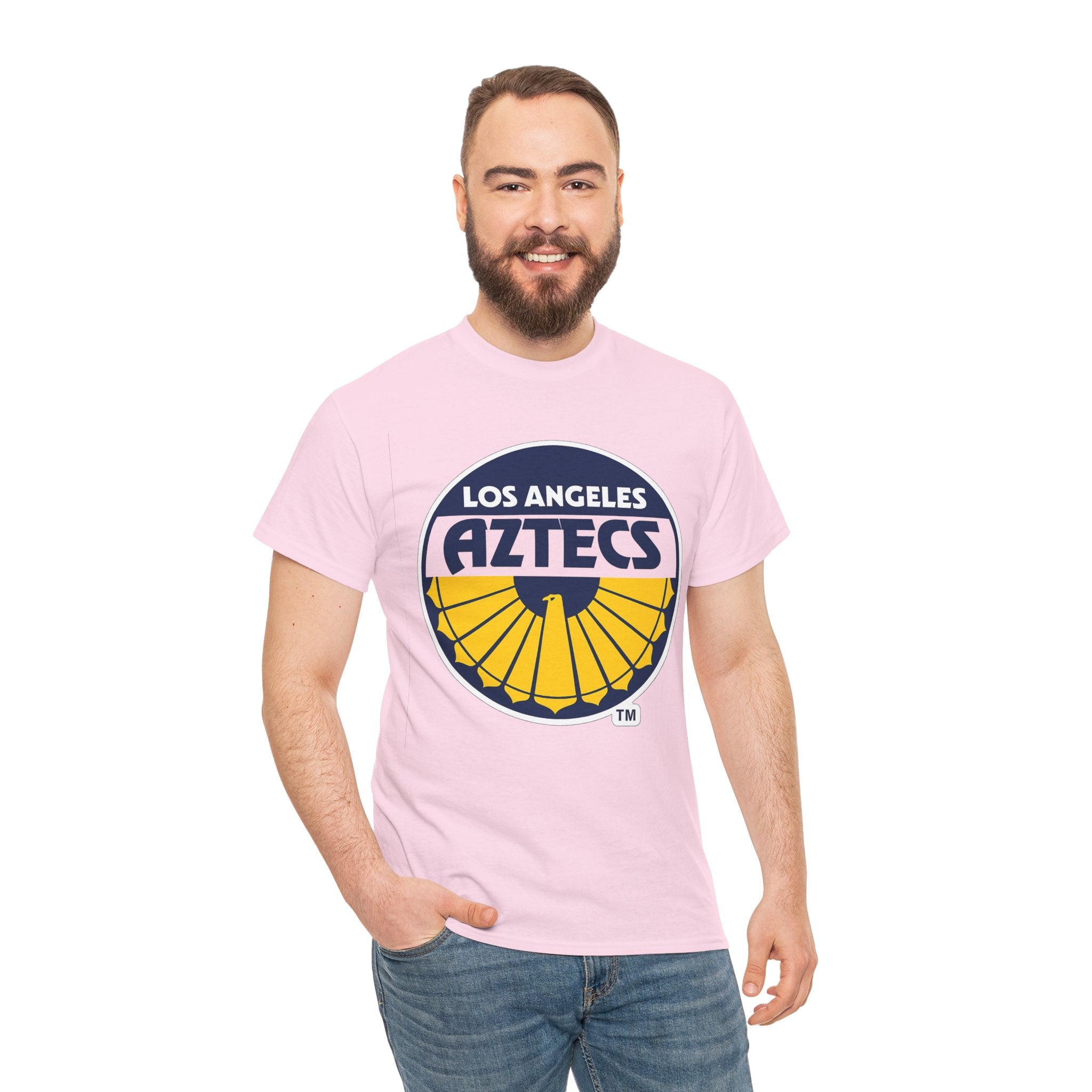 Los Angeles Aztecs Vintage Logo Cotton T-Shirt