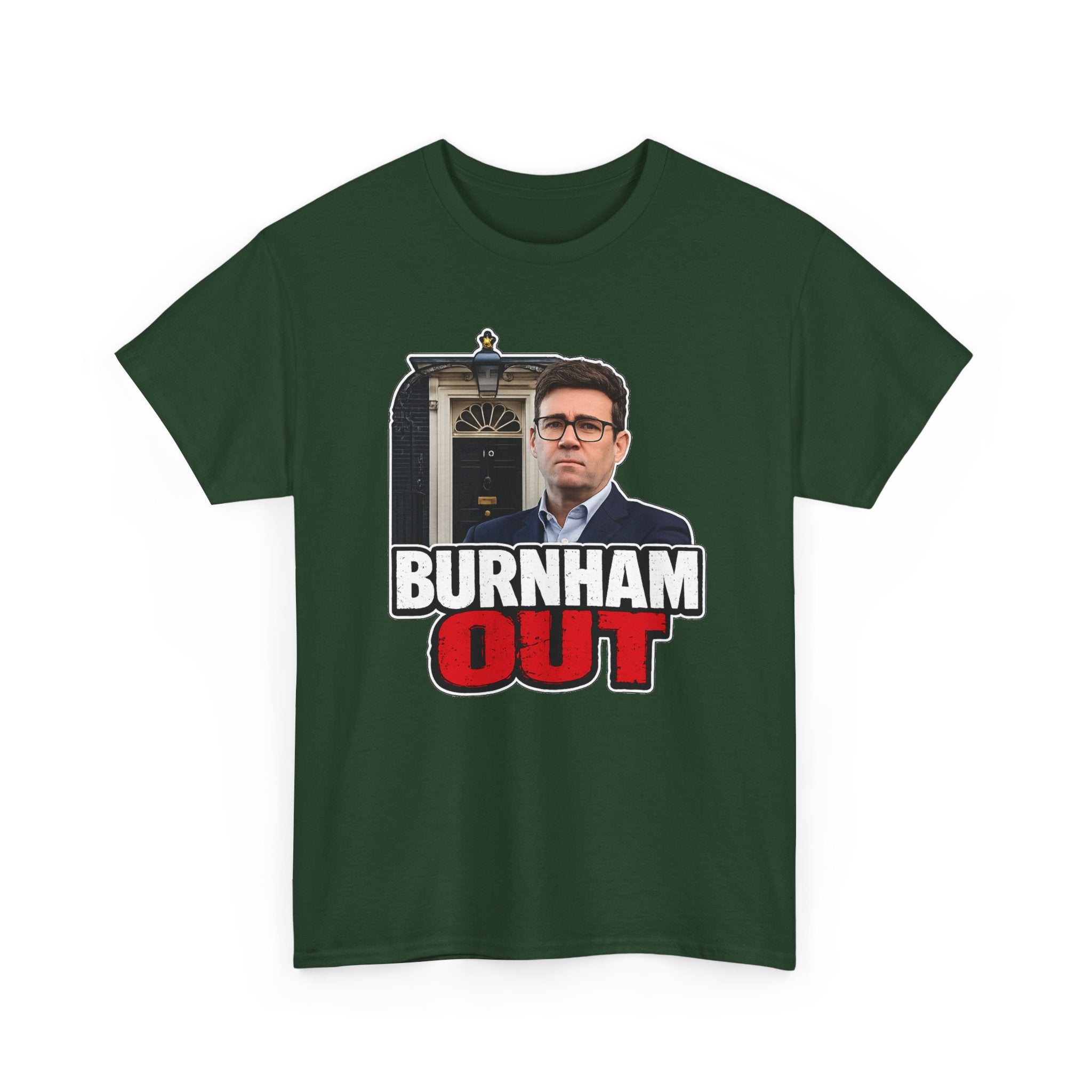 Andy Burnham Out Political Satire T‑Shirt — "Burnham Out" Protest Tee