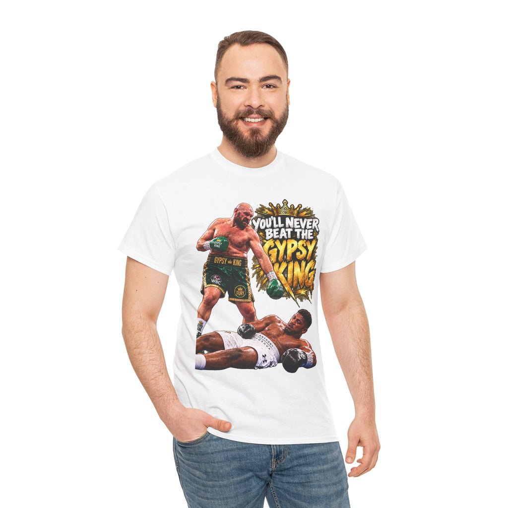 Boxing Graphic Tee – "You'll Never Beat the Gypsy King" Fight Shirt