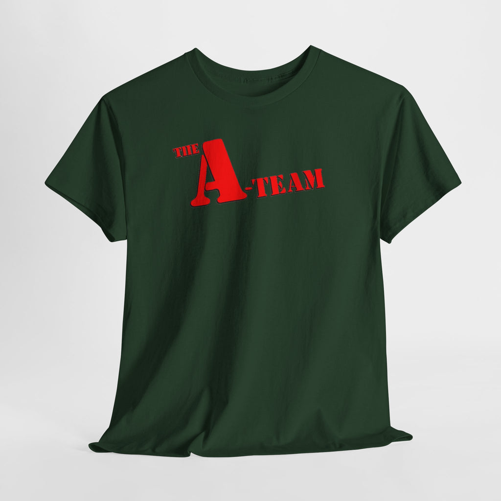 A-Team Graphic Tee — Retro Red Logo Vintage Crew T-Shirt