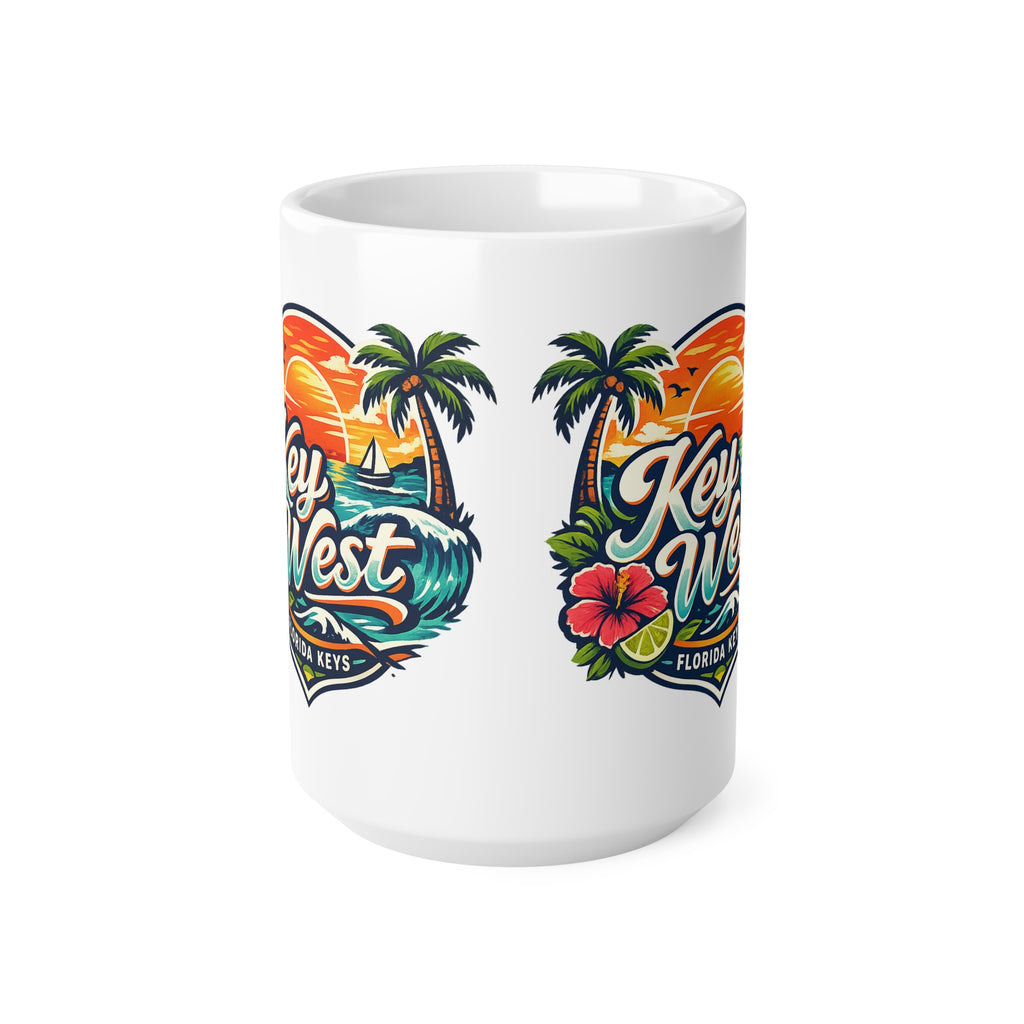 Key West Florida Keys Ceramic Coffee Cups, 11oz, 15oz
