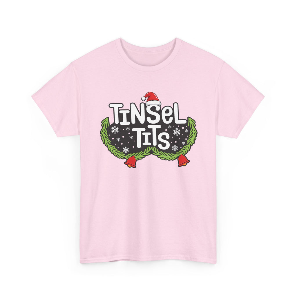 T-Shirt — "Tinsel Tits" Funny Christmas Wreath Holiday Tee