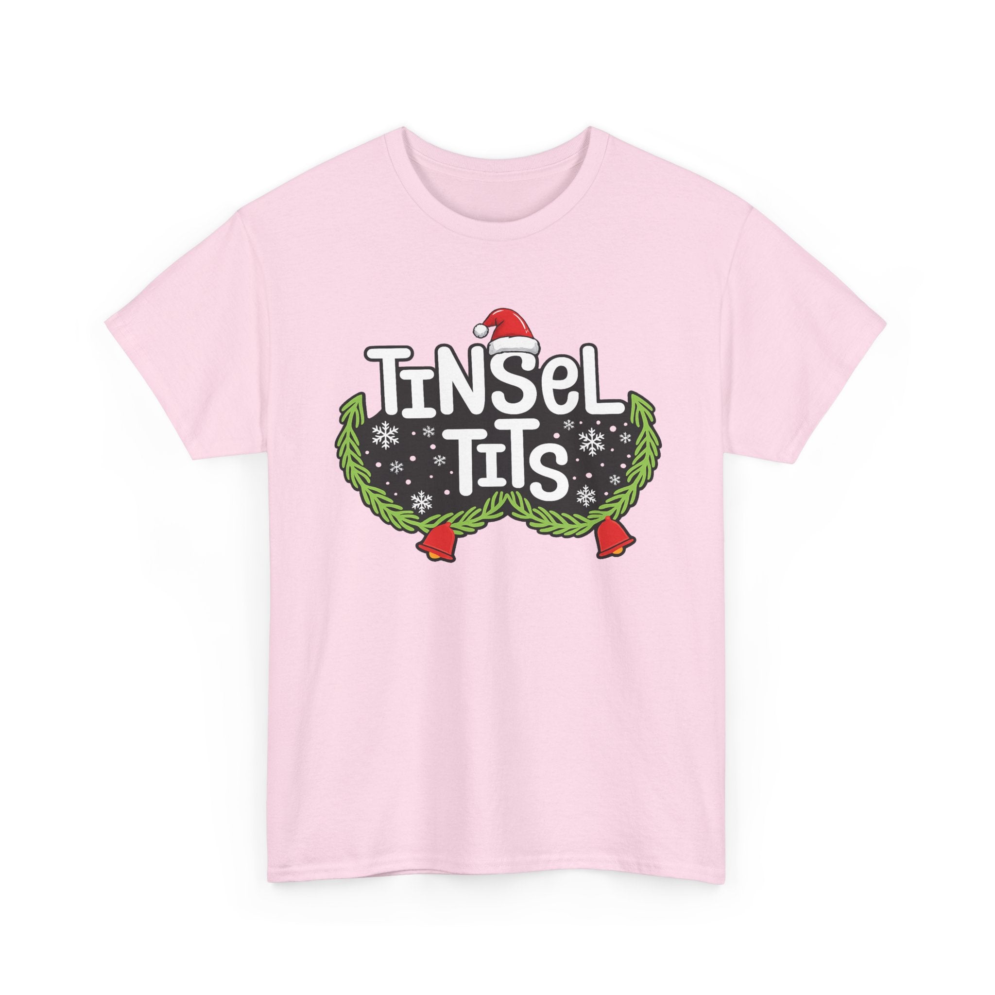 T-Shirt — "Tinsel Tits" Funny Christmas Wreath Holiday Tee