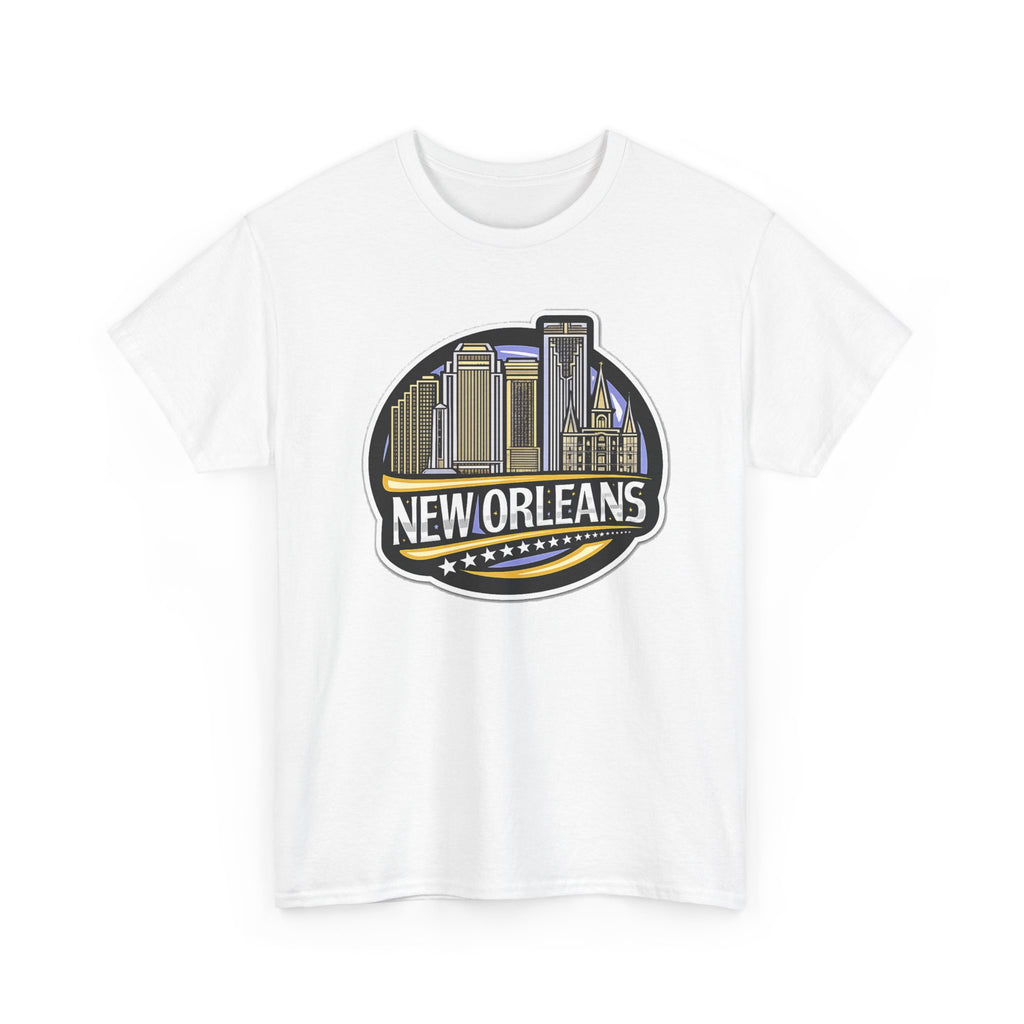 New Orleans Skyline Cotton T-Shirt — City Badge Tee