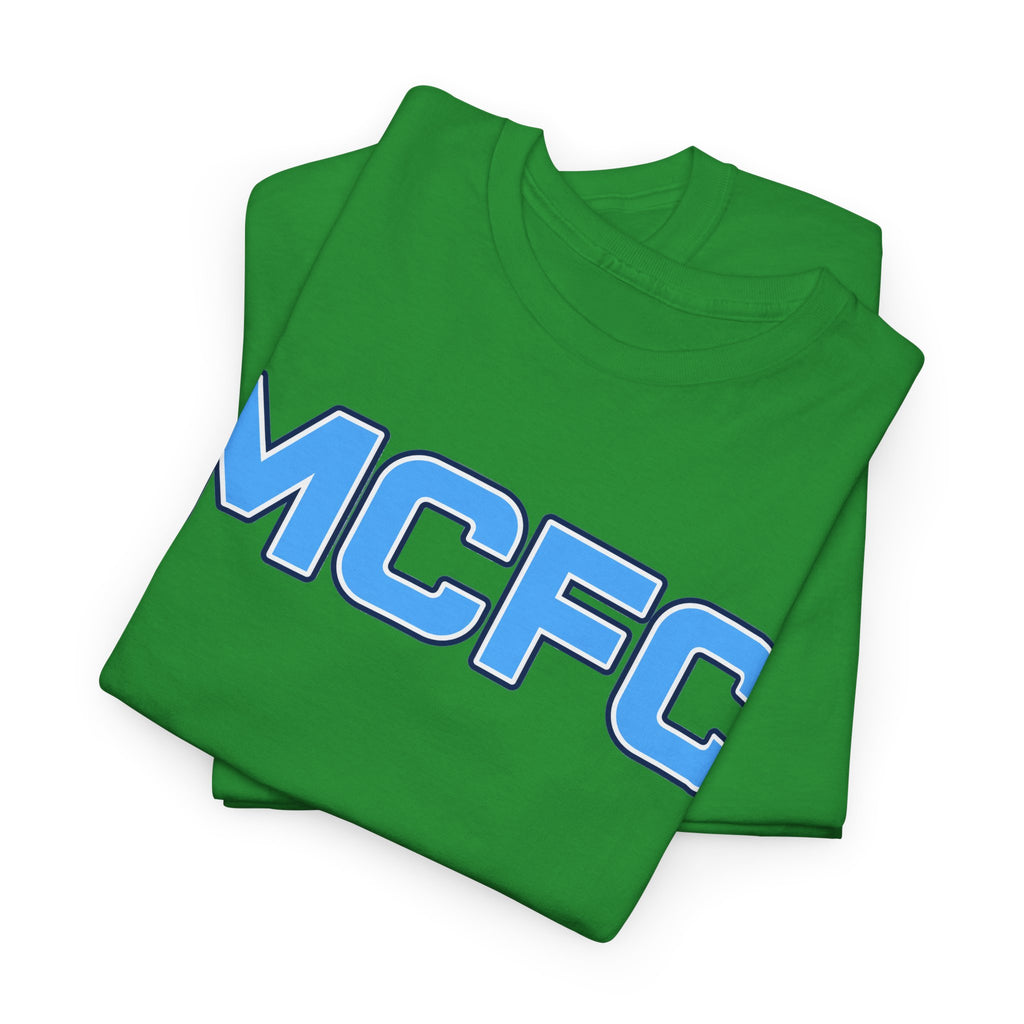 MCFC Logo Cotton T-Shirt — Light Blue Football Fan Tee