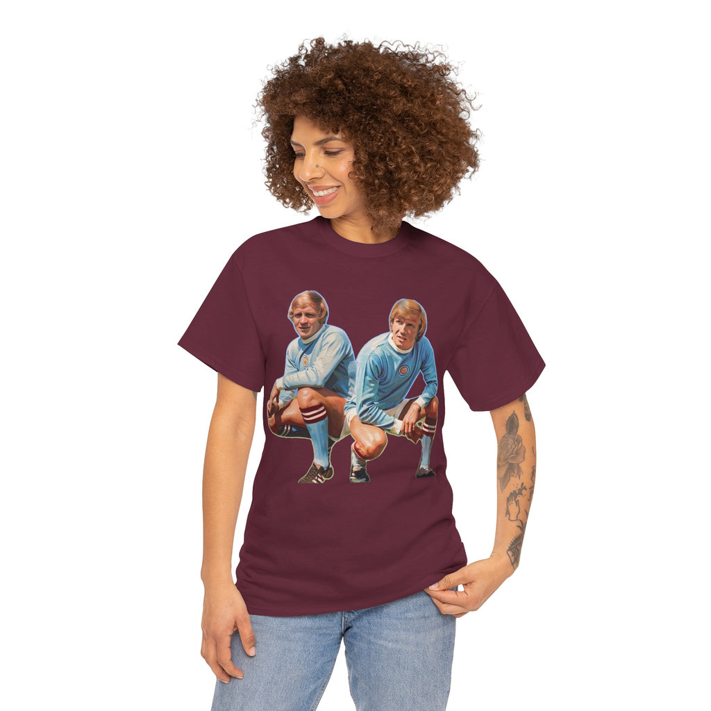 Franny Lee and Colin Bell Manchester City Retro Soccer Players T‑Shirt — Vintage Football Graphic Tee