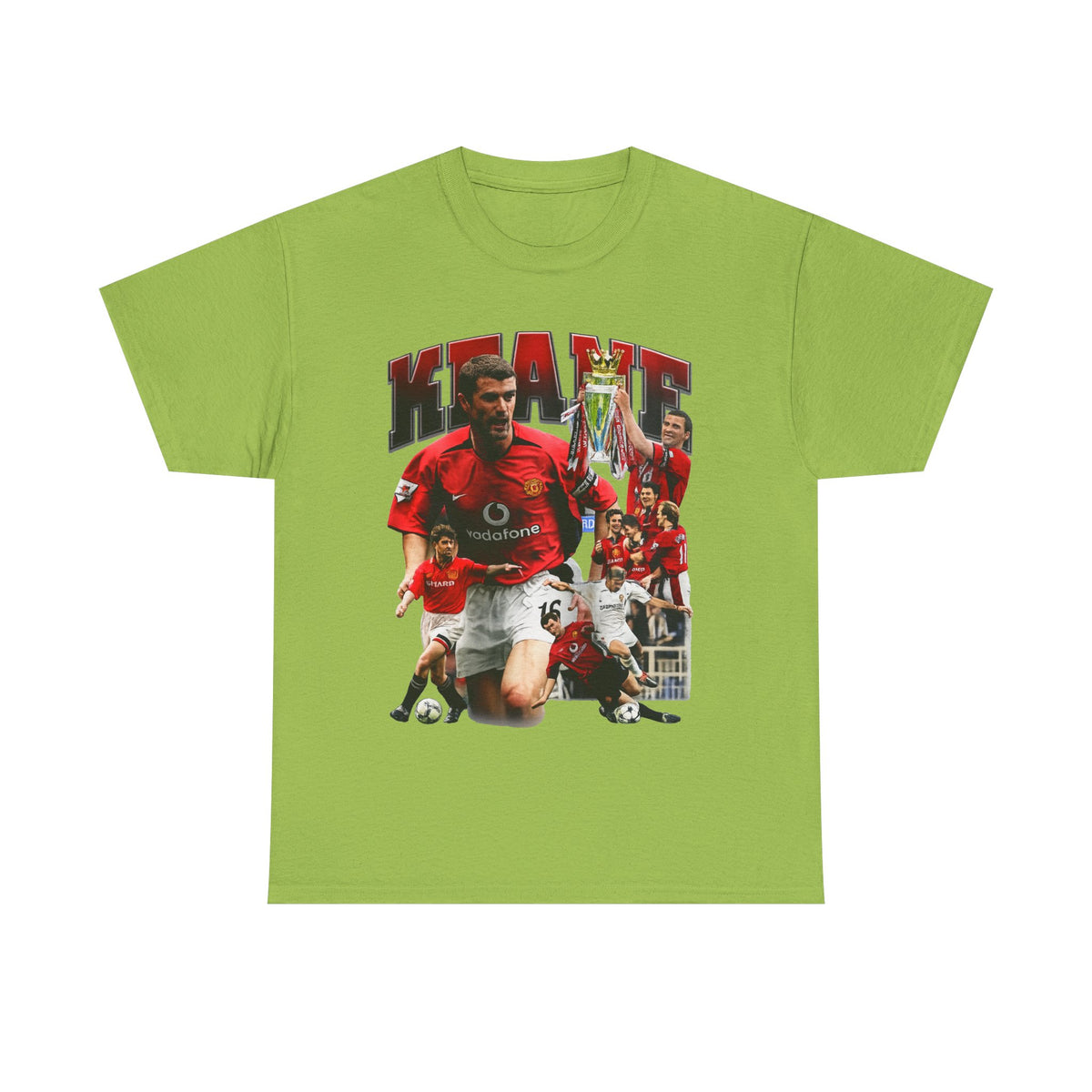 Roy Keane Football Legens Collage Tee — Retro Man United Tribute Shirt