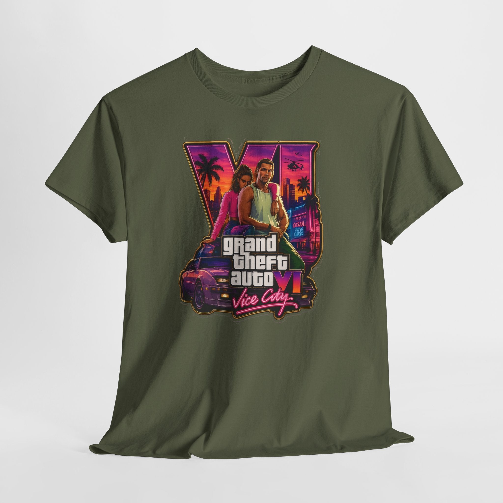 Grand Theft Auto Vice City Retro Logo Tee / Cotton T-Shirt