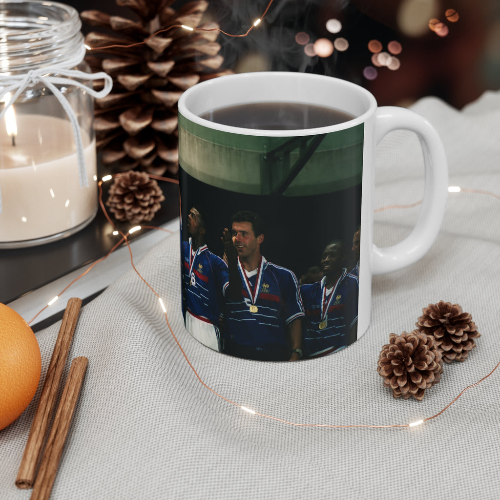 France World Cup Winners Mug — Vintage Soccer World Cup Winners Photo Ceramic Coffee Cup (11oz, 15oz)
