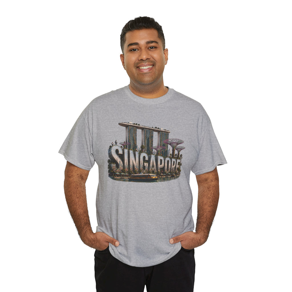 Singapore Skyline T-Shirt — Marina Bay Sands & Supertree Graphic Tee