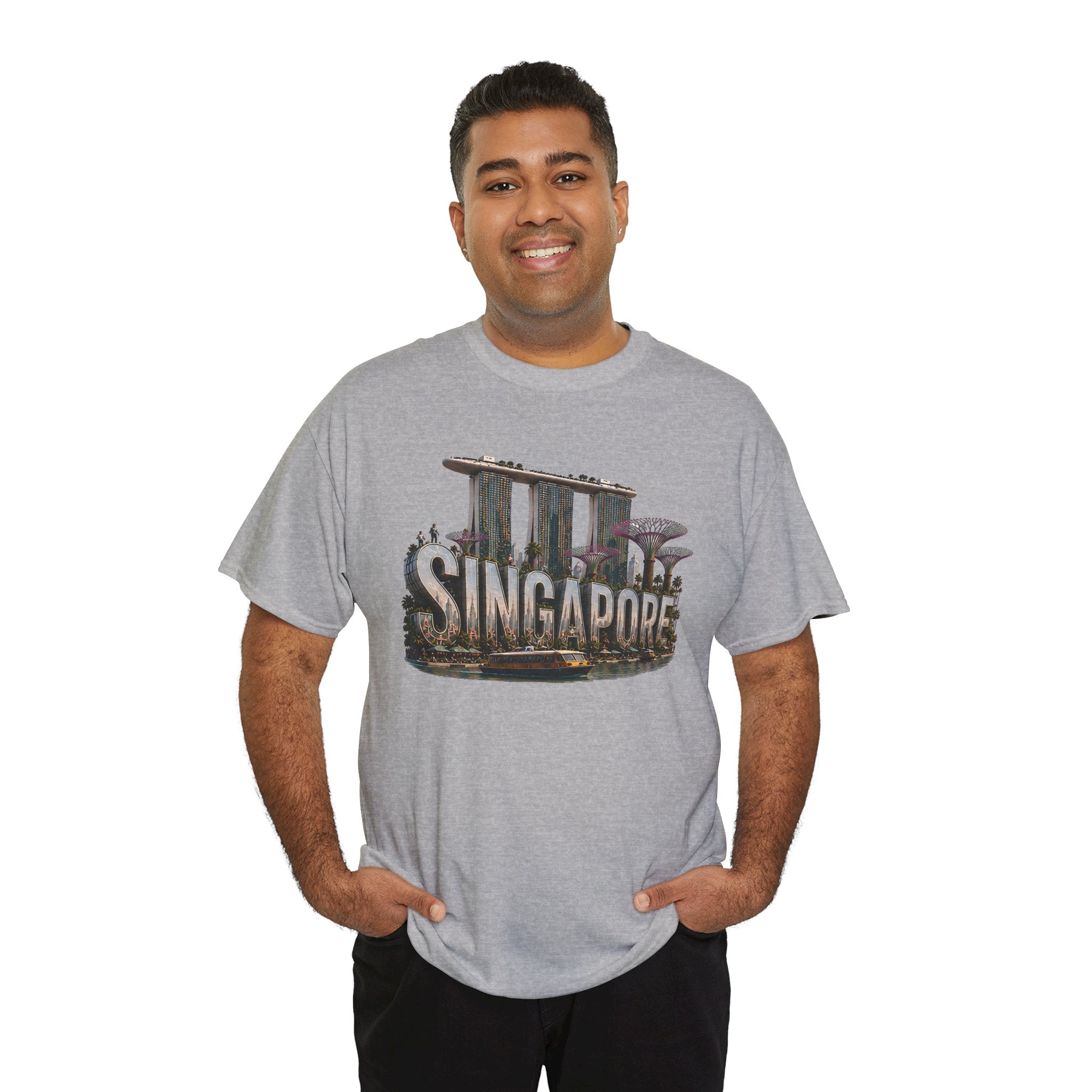 Singapore Skyline T-Shirt — Marina Bay Sands & Supertree Graphic Tee