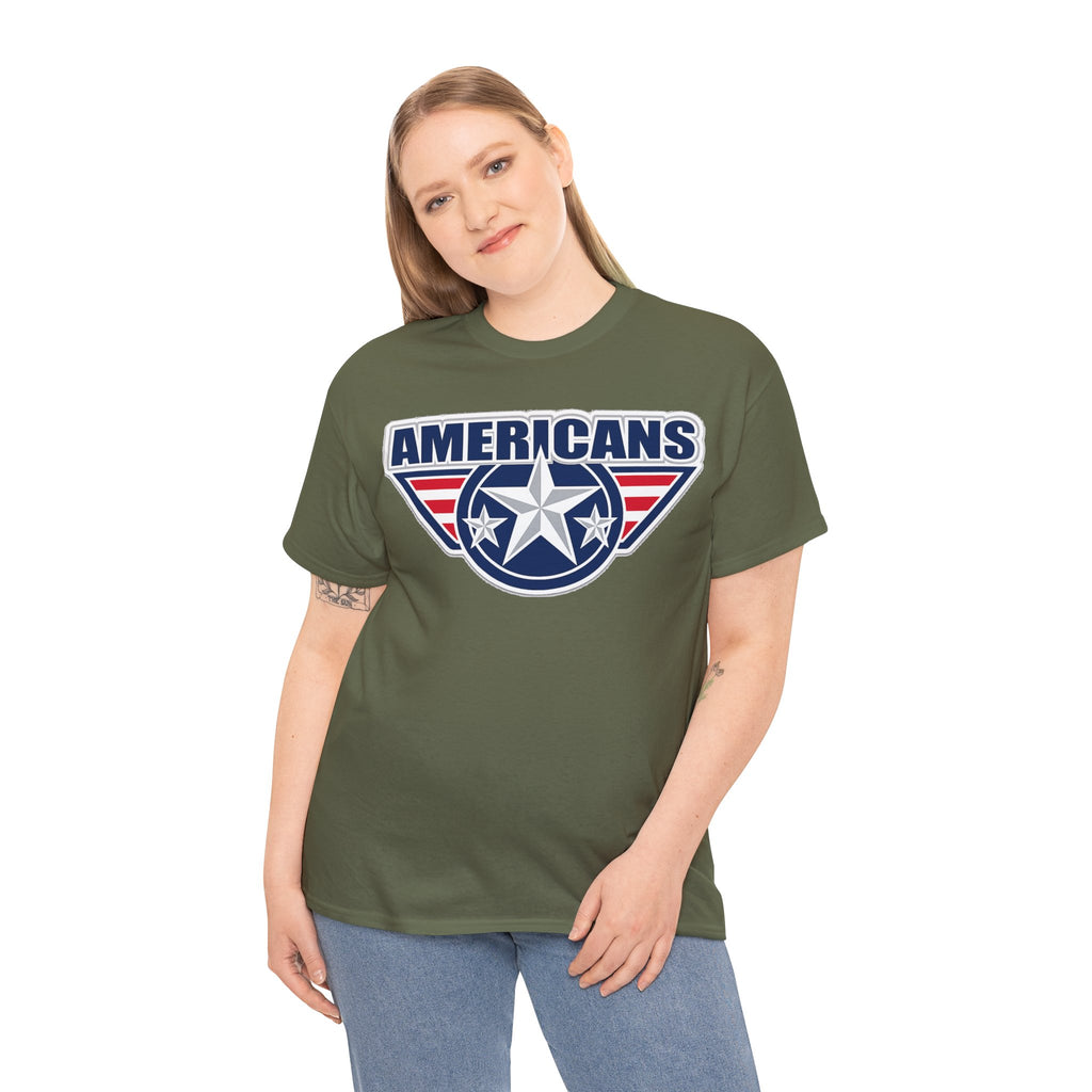 Americans Patriotic Star T‑Shirt — Red White Blue USA Graphic Tee