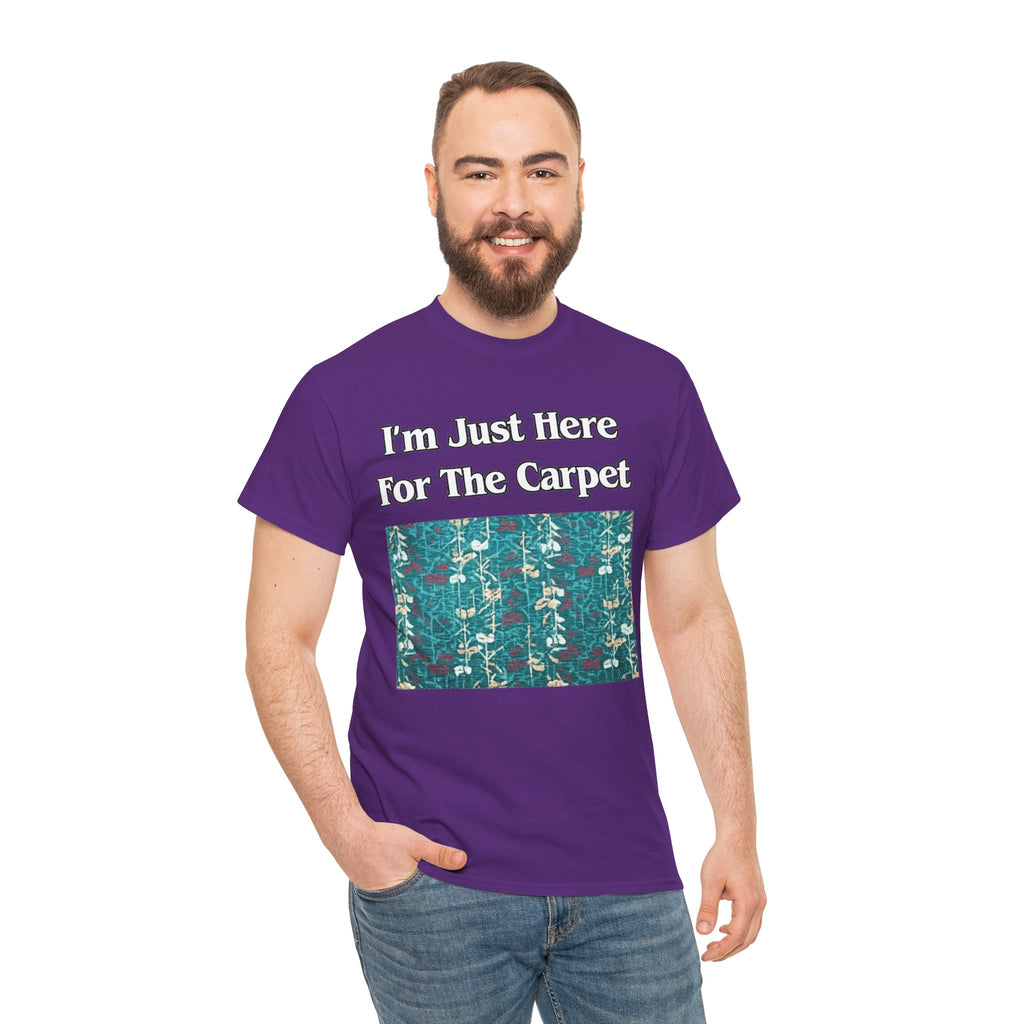 Orlando Airport Carpet Lover T-Shirt — "I'm Just Here For The Carpet" Graphic Tee