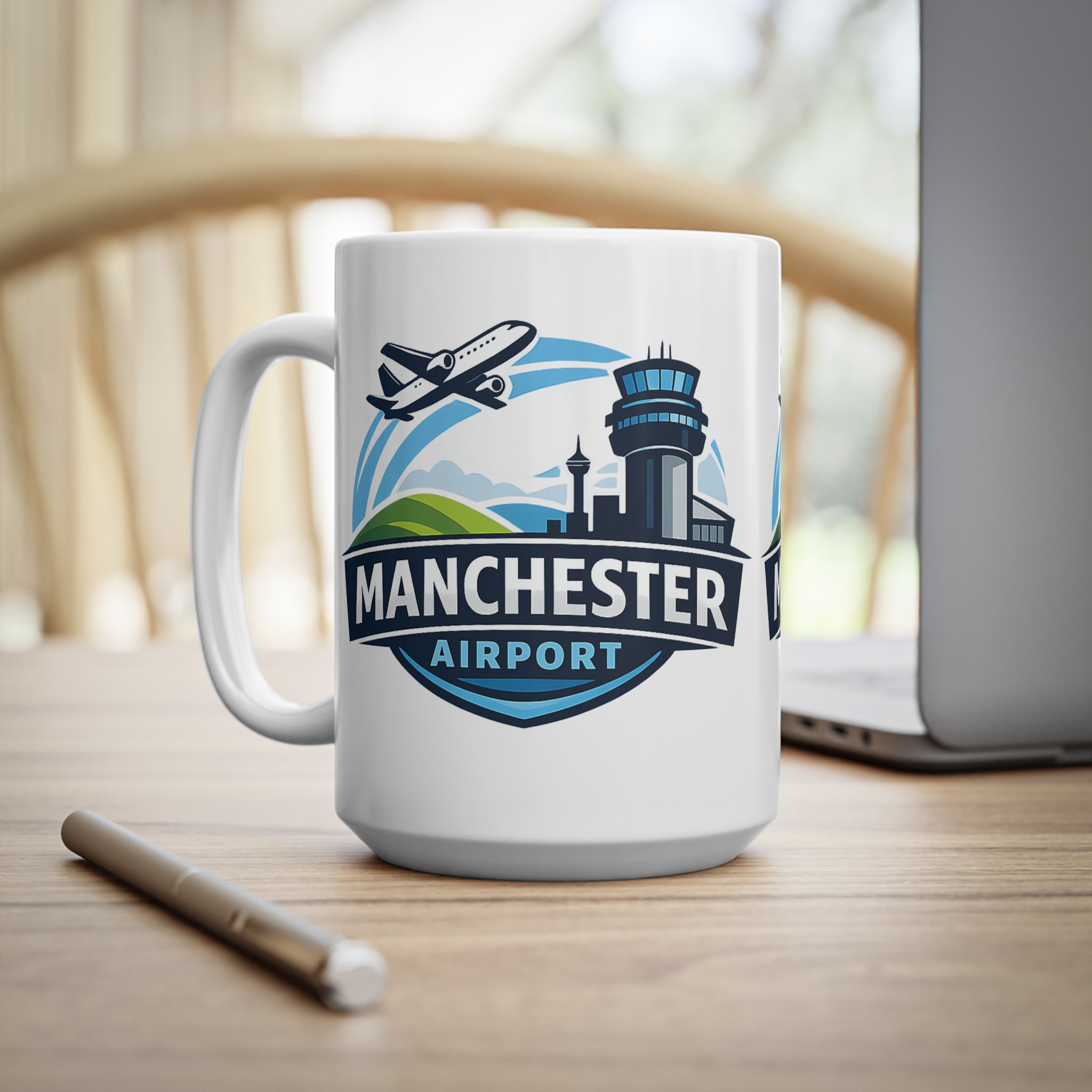 Manchester Airport Ceramic Coffee Mug — 11oz & 15oz Traveller Souvenir
