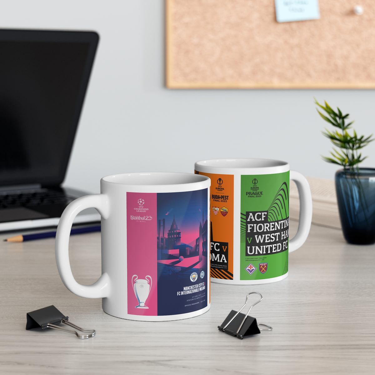 2023 UEFA Finals Programme Covers Inspired Ceramic Coffee Mug 11oz/15oz