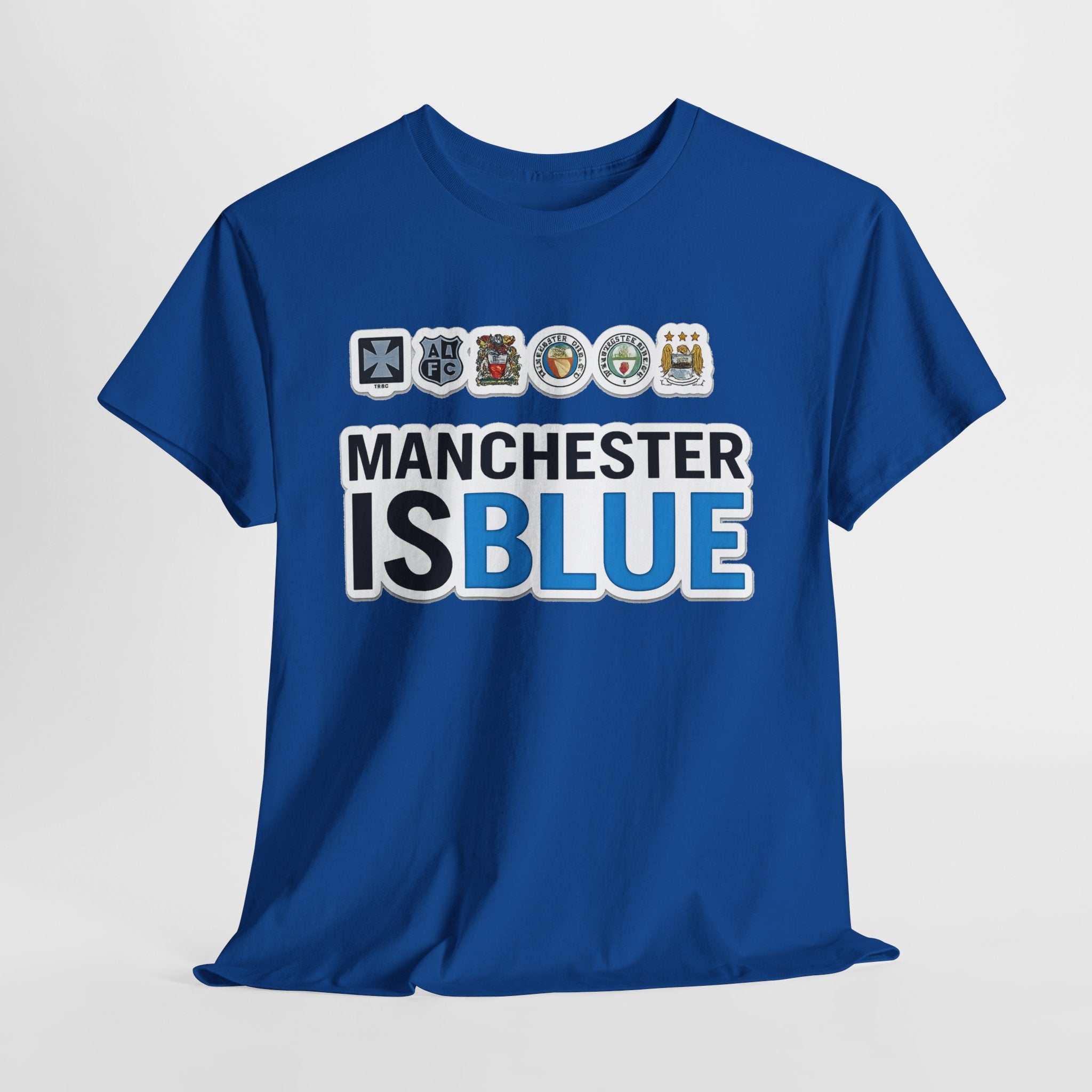 Manchester Is Blue Tee — Manchester City Supporter T-Shirt