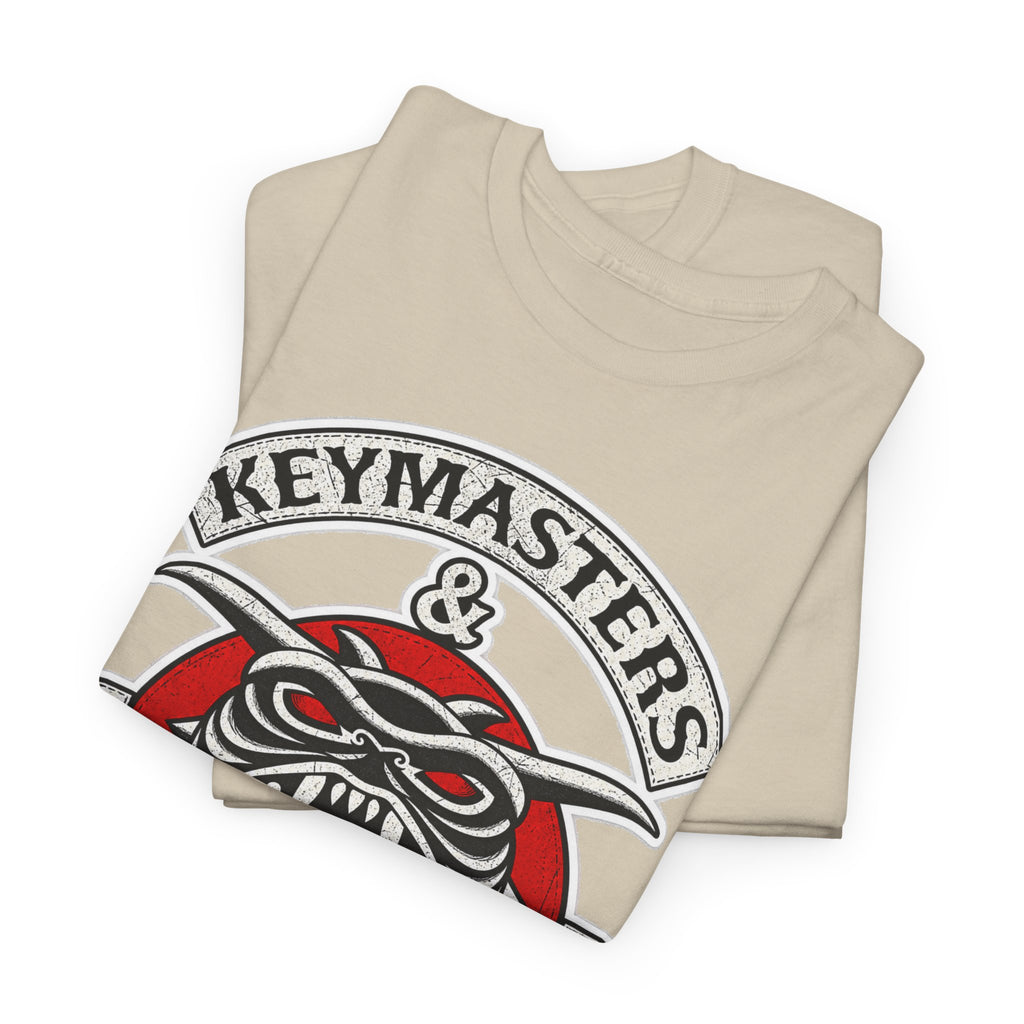 Keymasters & Gatekeepers Tee — Retro Demon Key Emblem Shirt (Since 1984)