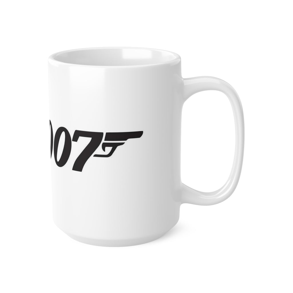 007 Spy Silhouette Mug — James Bond Style Ceramic Coffee Cup (11oz & 15oz)