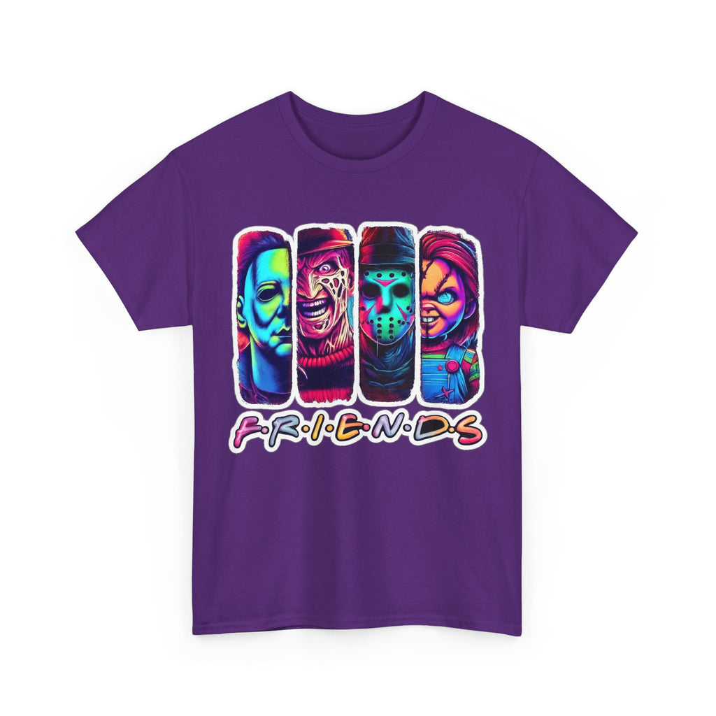 Halloween Horror Icons "Friends" T-Shirt — Neon Retro Slasher Tee