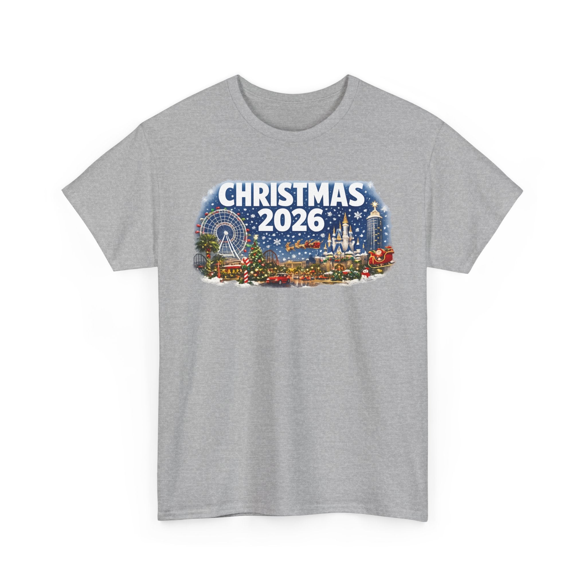 Christmas 2026 Holiday Tee — Festive Winter Village Graphic T-Shirt