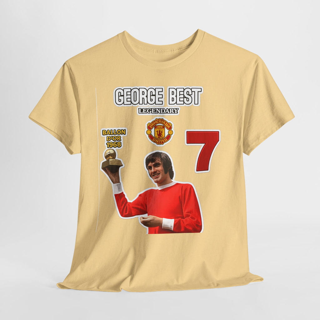 George Best Manchester United #7 Vintage Soccer T-Shirt – Ballon d'Or Tribute