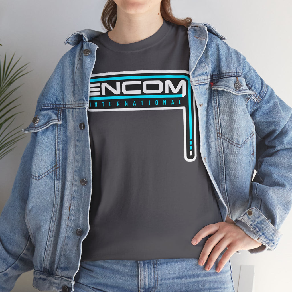 ENCOM International Logo Cotton T-Shirt — Retro Tech Gaming Tee