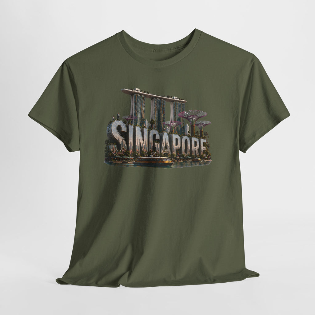 Singapore Skyline T-Shirt — Marina Bay Sands & Supertree Graphic Tee