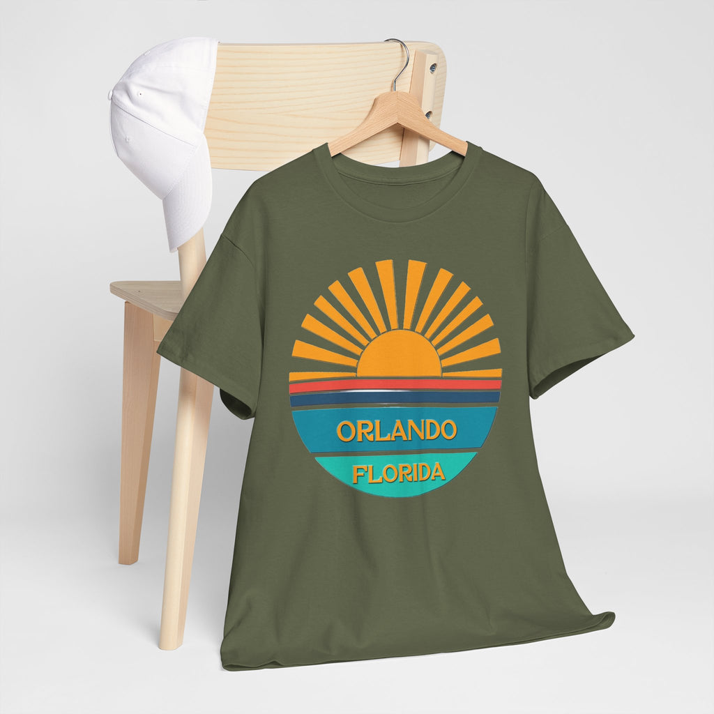 Orlando Florida Sunset T-Shirt – Retro Sunburst Vacation Tee