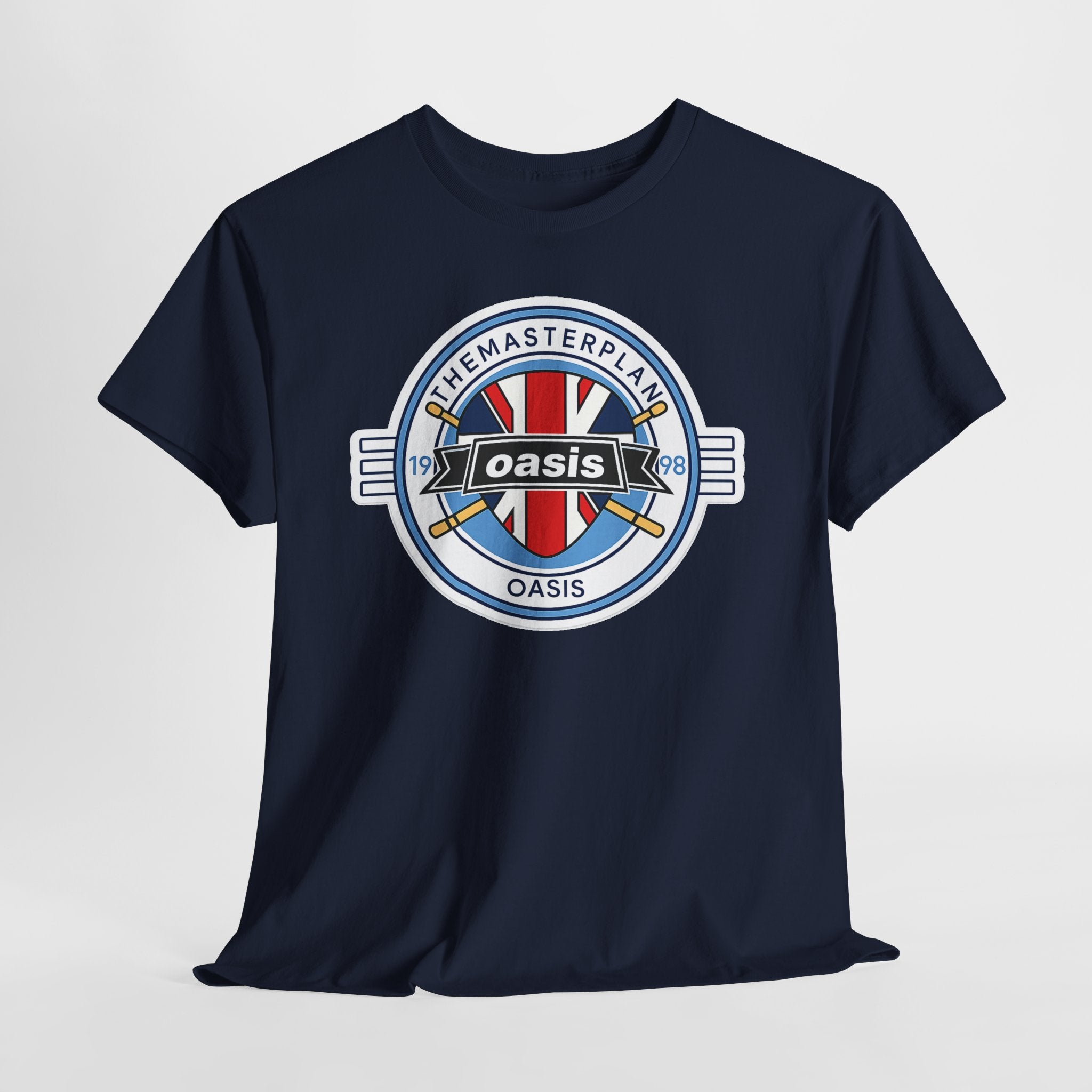 Oasis Union Jack Band Tee – Retro Rock Logo T-Shirt