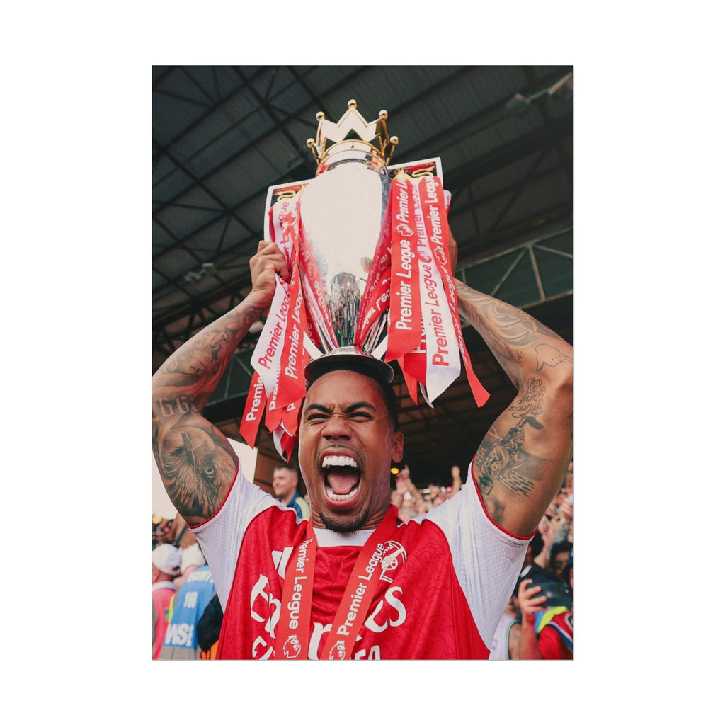Arsenal Champions Football Champion Trophy Poster — Rolled Sports Wall Art