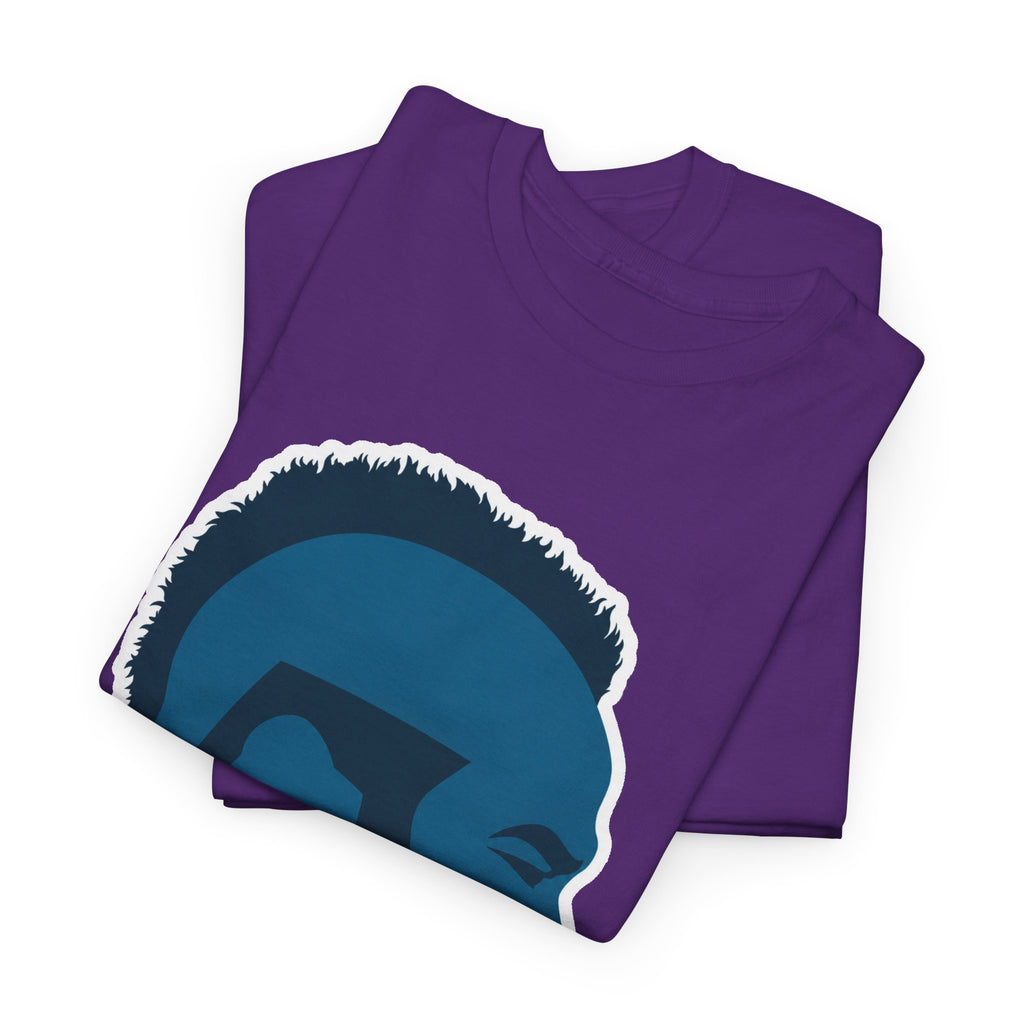 Mr T Profile Silhouette T‑Shirt – Blue Head & Gold Earring Graphic