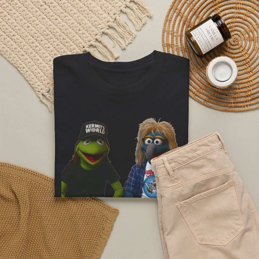 Kermit & Gonzo Waynes World Inspired Character Graphic T-Shirt
