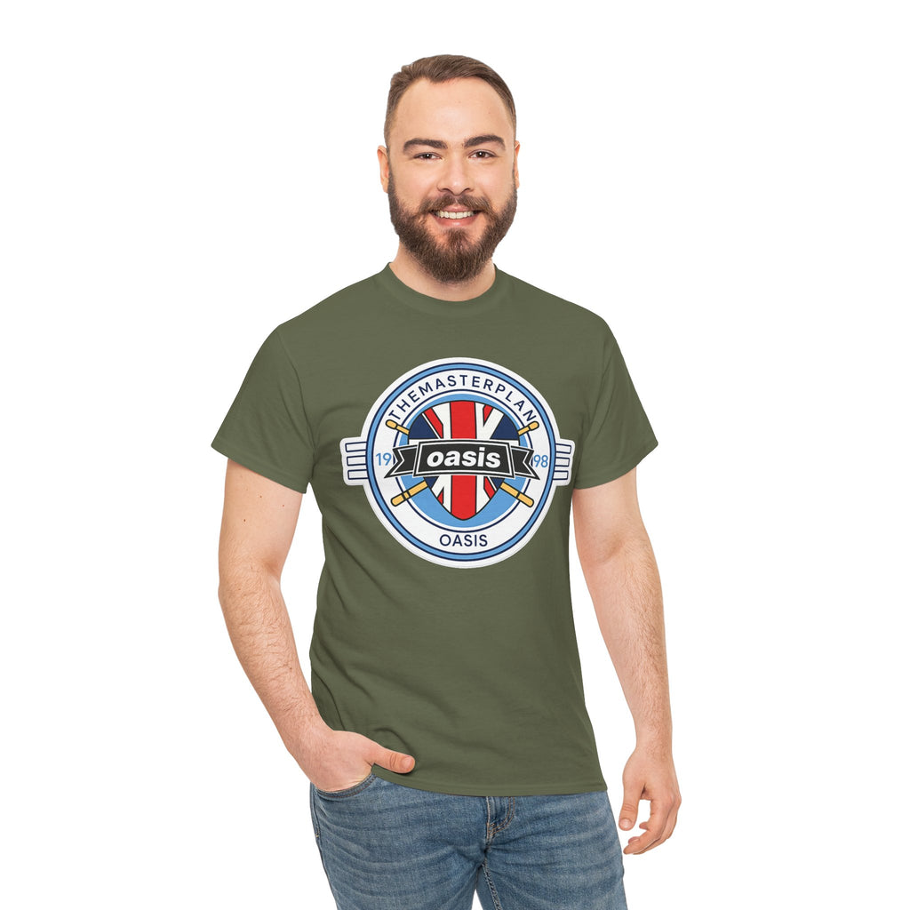 Oasis Union Jack Band Tee – Retro Rock Logo T-Shirt