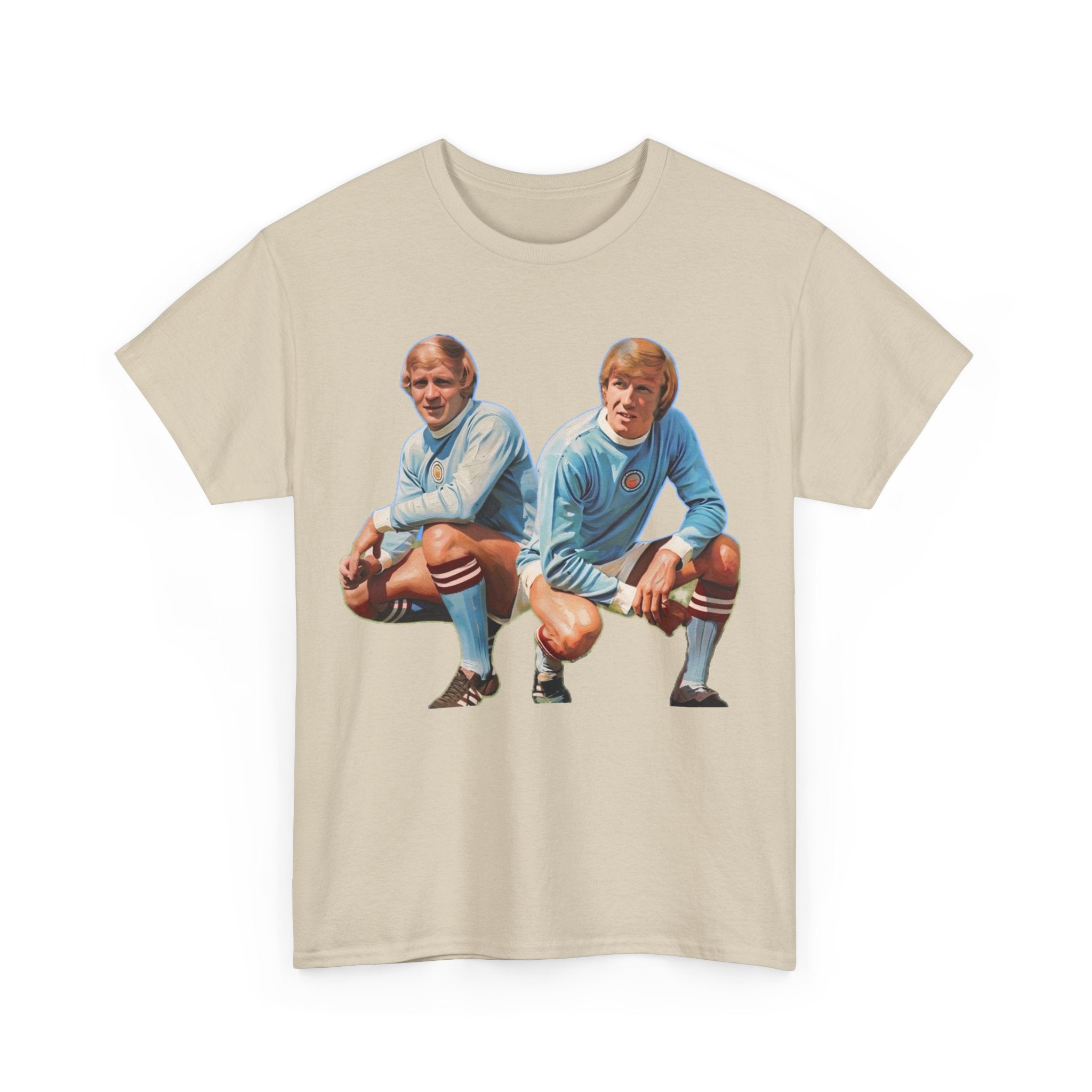 Franny Lee and Colin Bell Manchester City Retro Soccer Players T‑Shirt — Vintage Football Graphic Tee