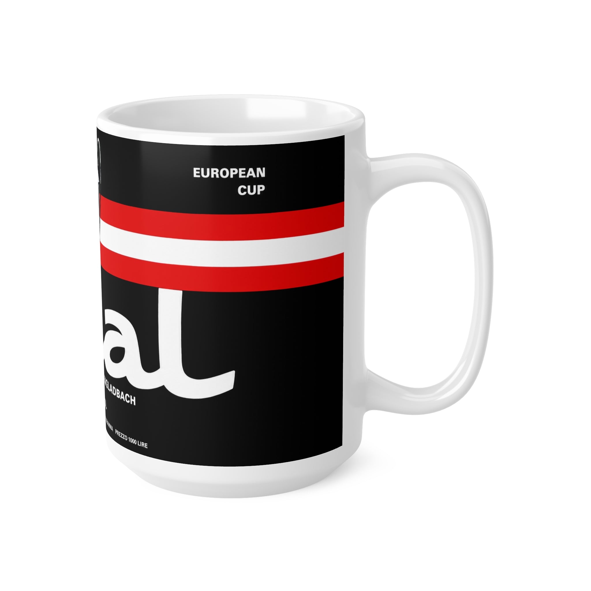 1977 European Cup Final Programme Cover Inspired Coffee Mug — Ceramic Cup (11oz/15oz)