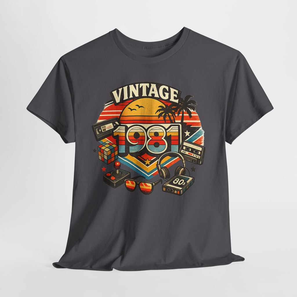 Vintage 1981 Retro Tee — 80s Nostalgia Graphic T-Shirt