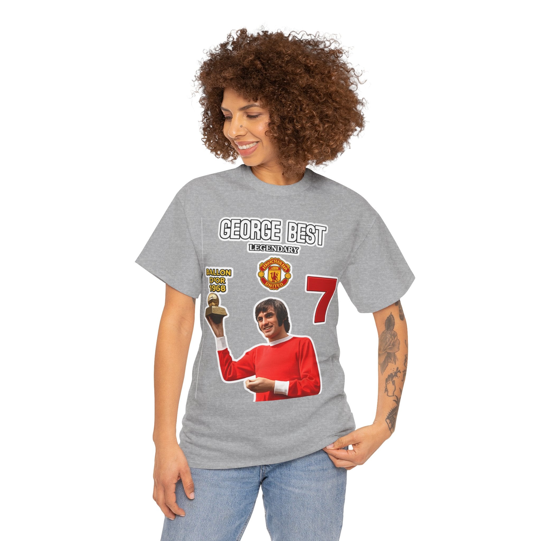 George Best Manchester United #7 Vintage Soccer T-Shirt – Ballon d'Or Tribute