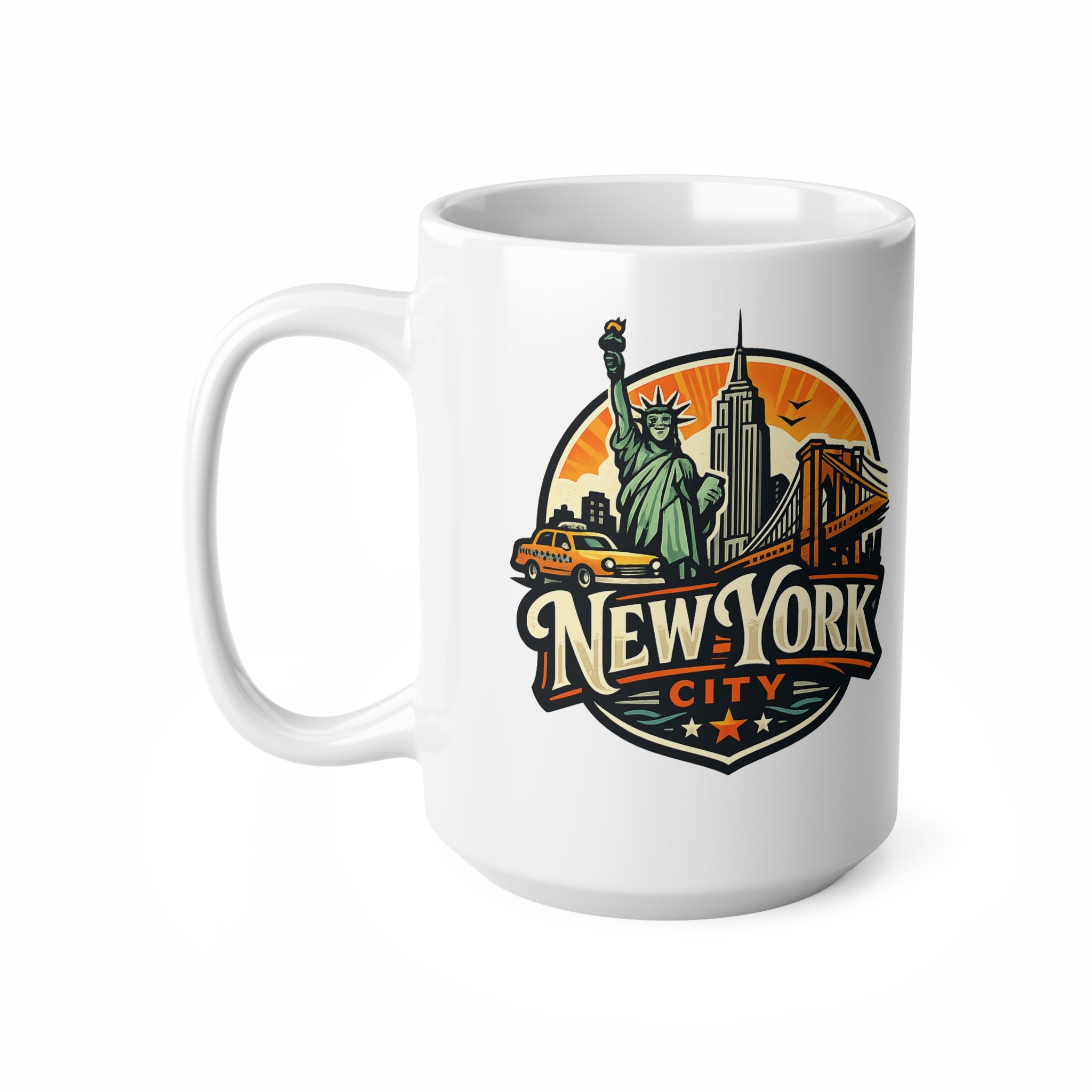 New York City Ceramic Coffee Cups, 11oz, 15oz