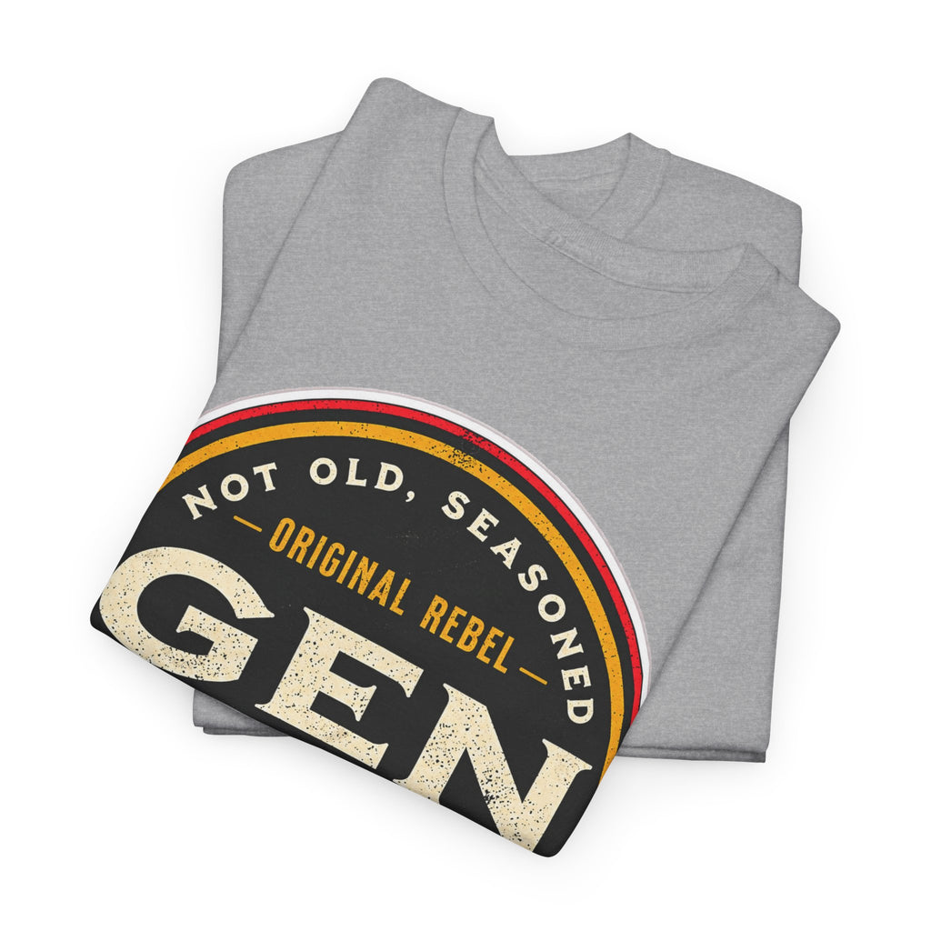 Gen X Tee - 'Not Old, Seasoned' Vintage Rebel Graphic T-Shirt (1965-1980)