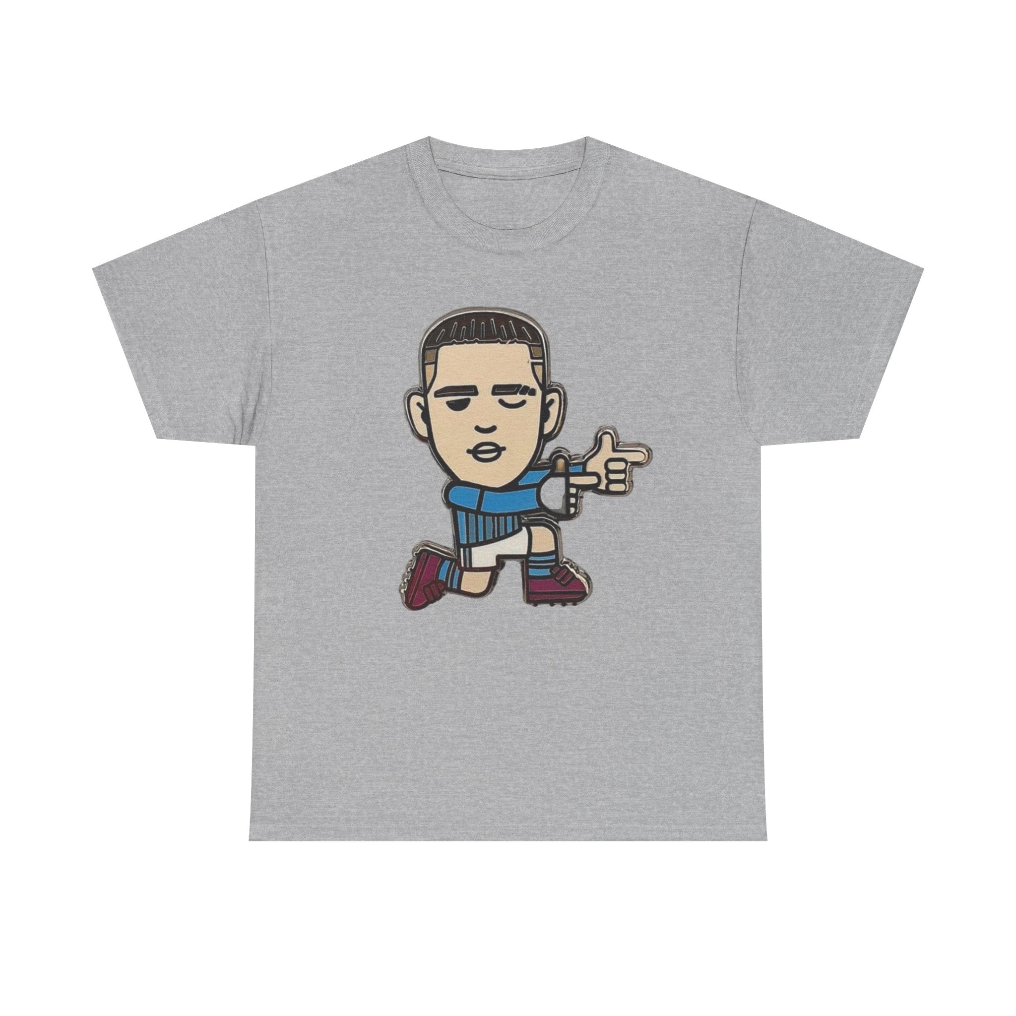 Phil Foden Cartoon Dance Pose Tee - Funky Character Graphic T-Shirt