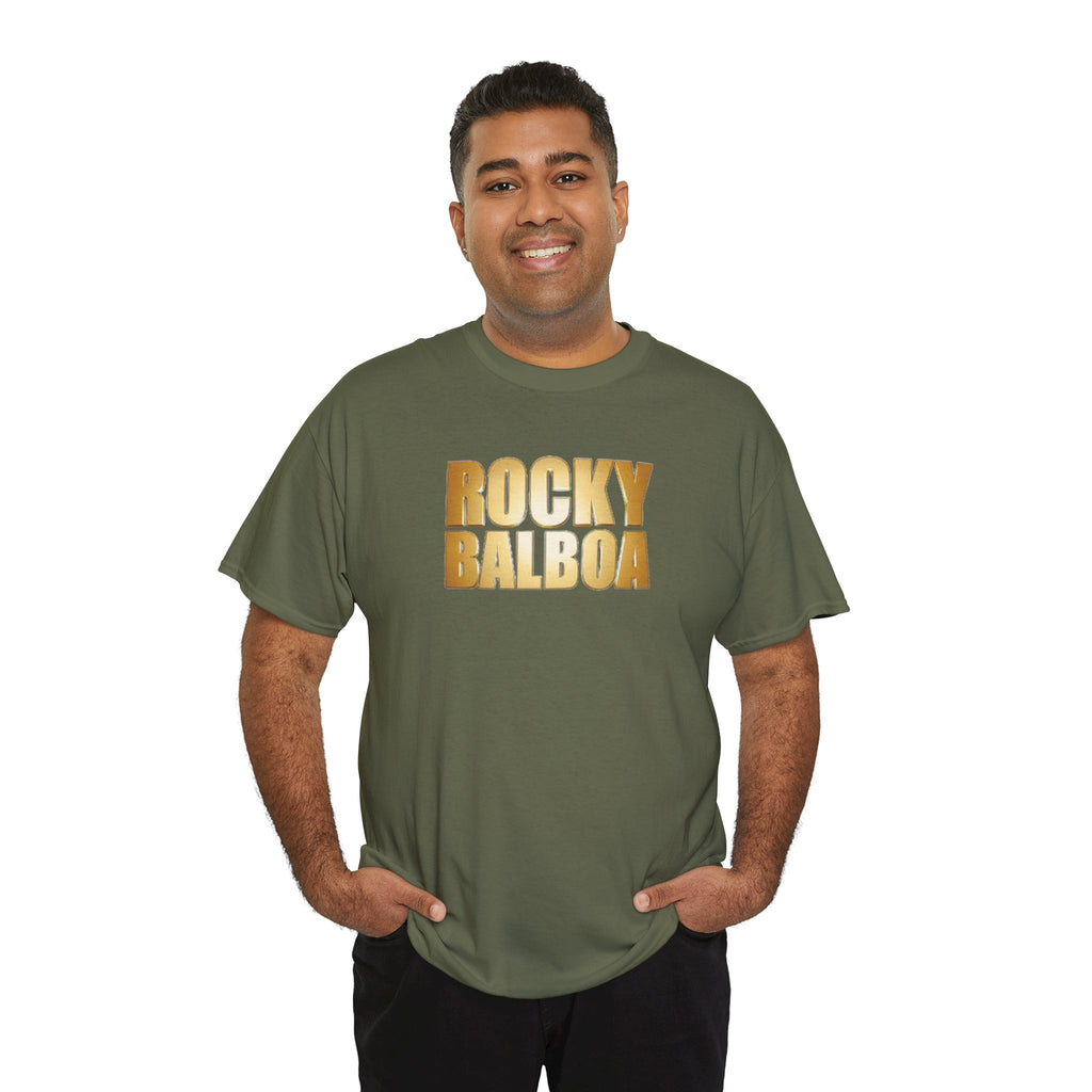 Rocky Balboa Gold Logo Tee — Retro Boxing Movie Fan T-Shirt